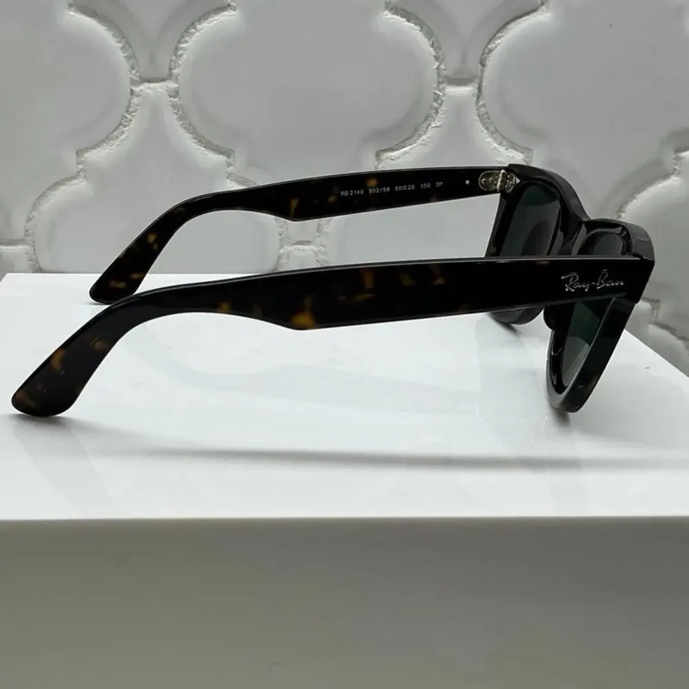 Ray-Ban RB2140 Original Wayfarer Tortoise Green Polarized 50mm NIB